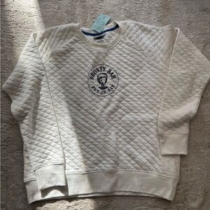 Men's Cream Quilted Sweater